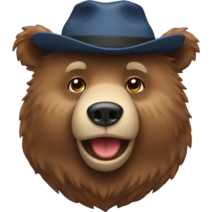 Bear with hat emoji