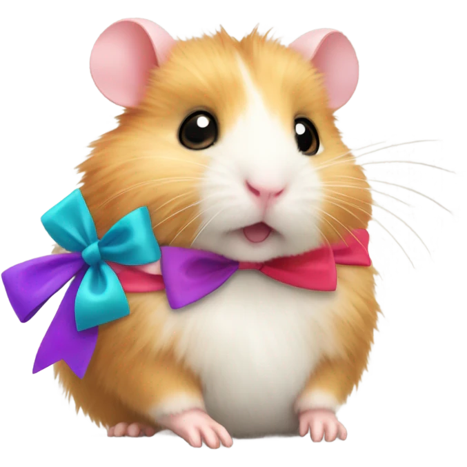 hamster with a bow emoji