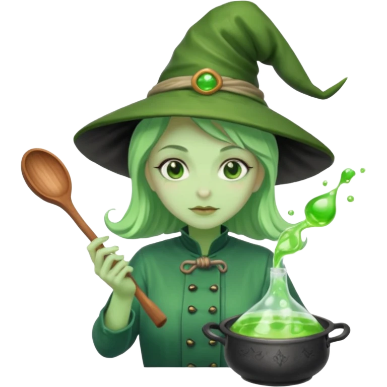 green witch cooking potion emoji