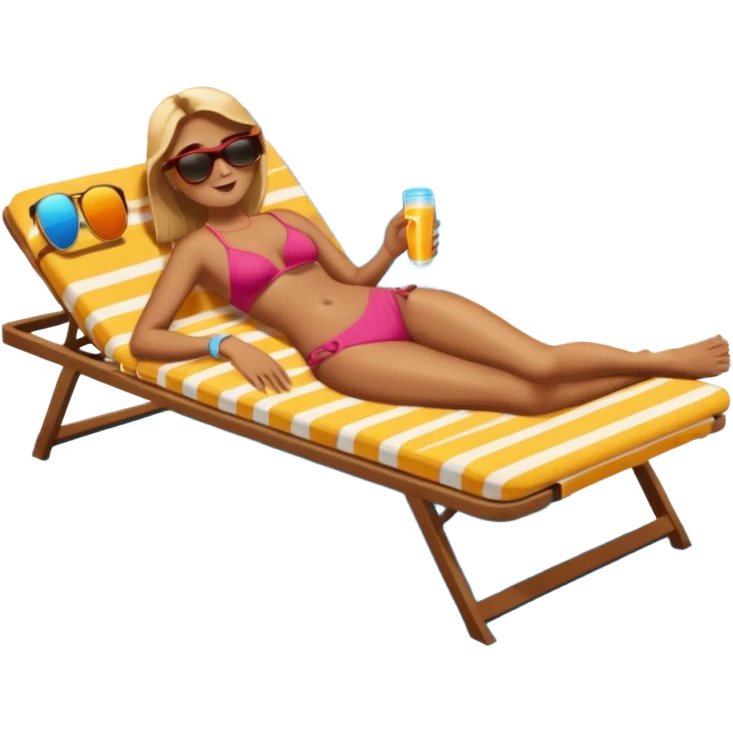 Tanning at pool emoji