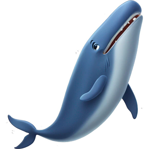 Blue whale singing emoji