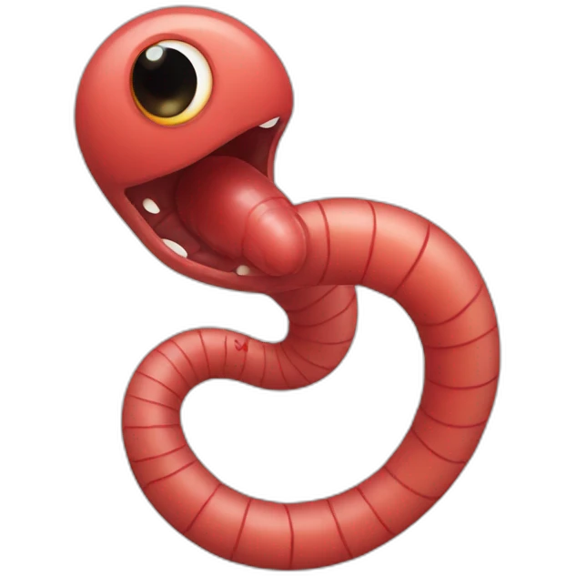 Blood worm emoji