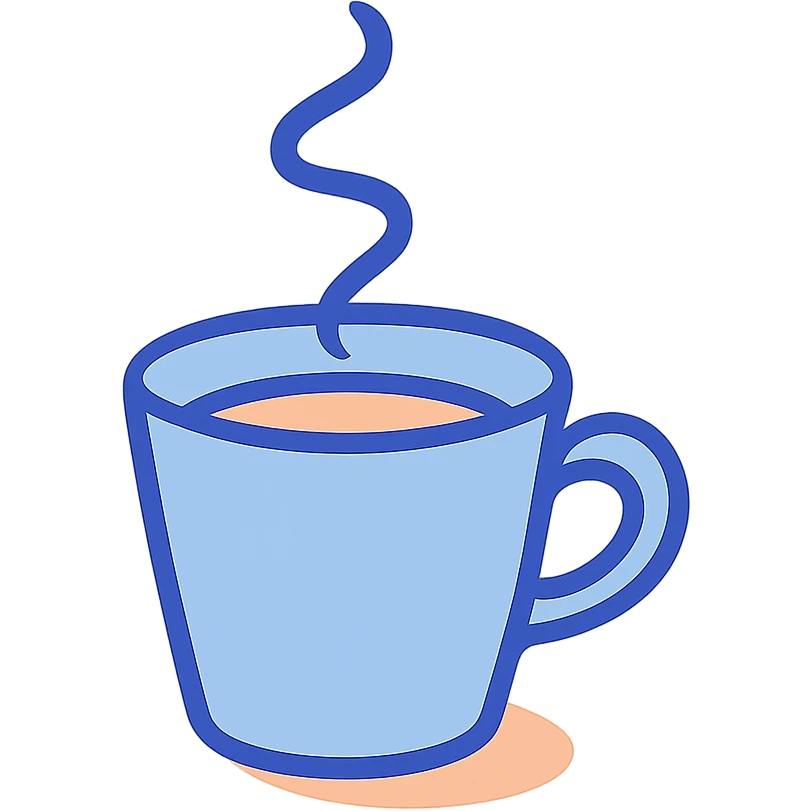 blue coffee cup emoji