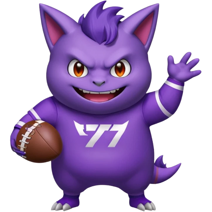 Gengar football playing emoji