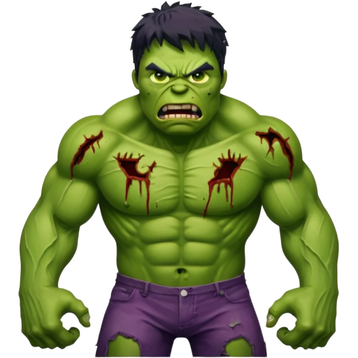 The hulk in zombie mode emoji