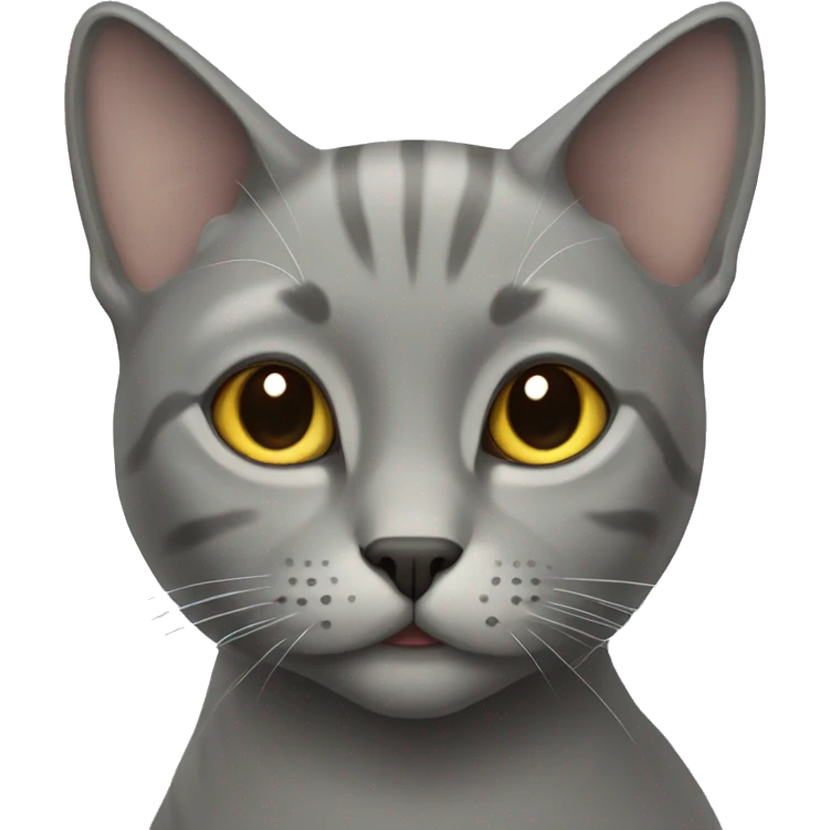 Grey Russian cat emoji
