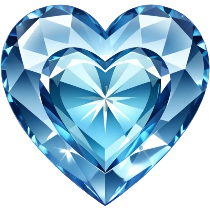 heart with a sparkling diamond texture emoji