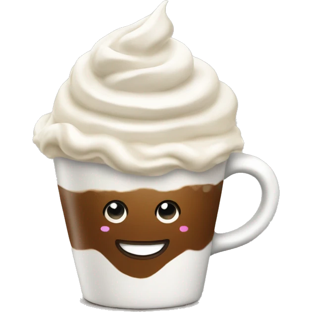 A coffee with whip cream emoji