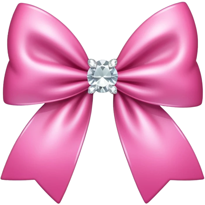 Cute pink bow rhinestones  emoji