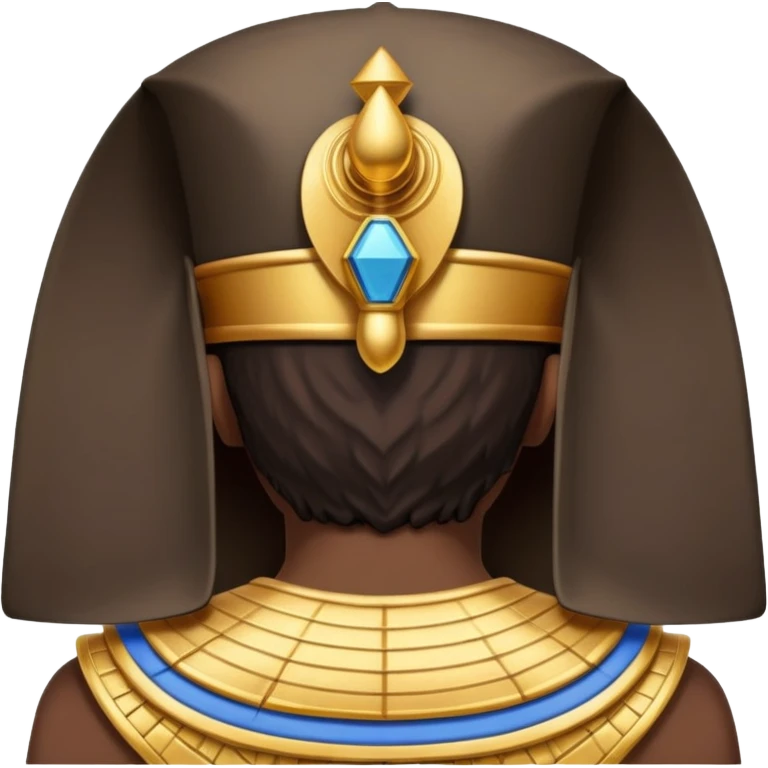 backview pharaon hat dark emoji