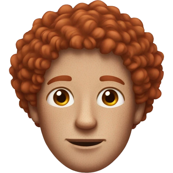  man with freckles, red curly hair emoji
