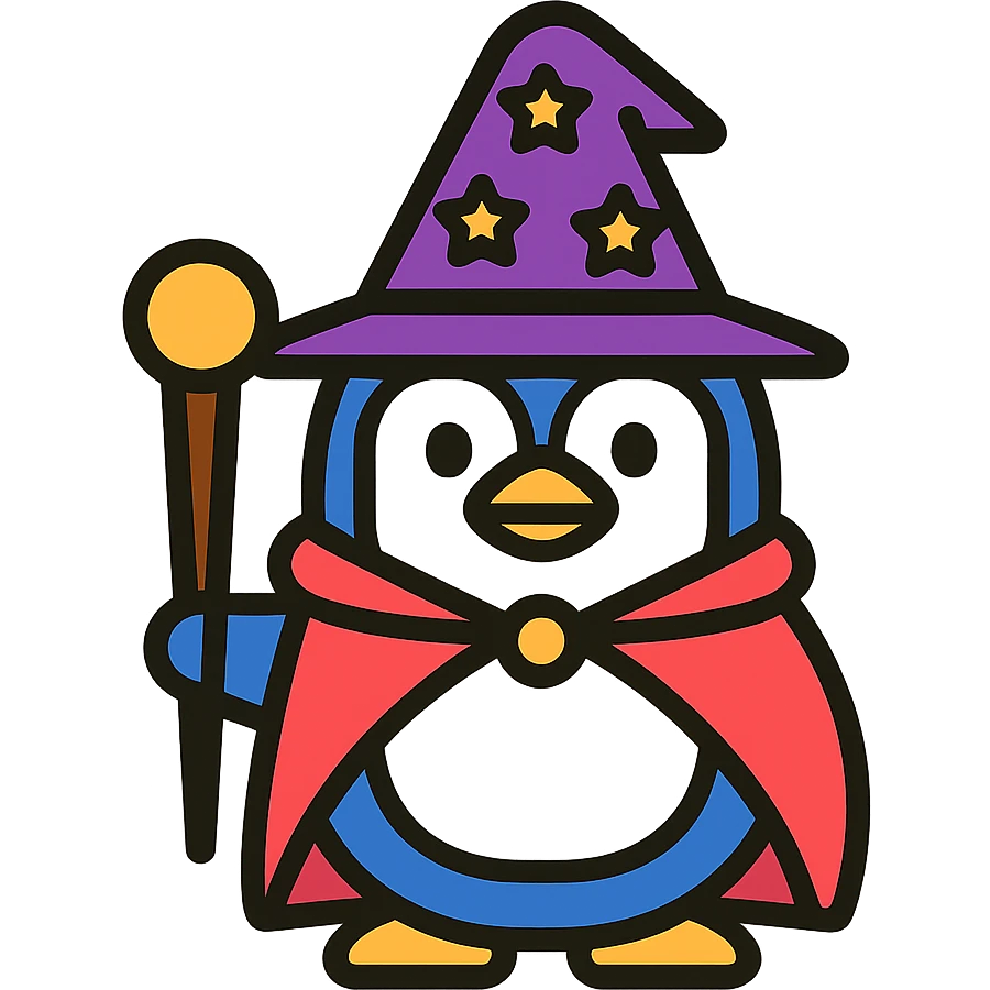 Penguin Wizard emoji