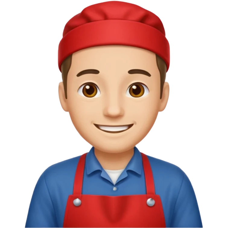 man red apron  emoji