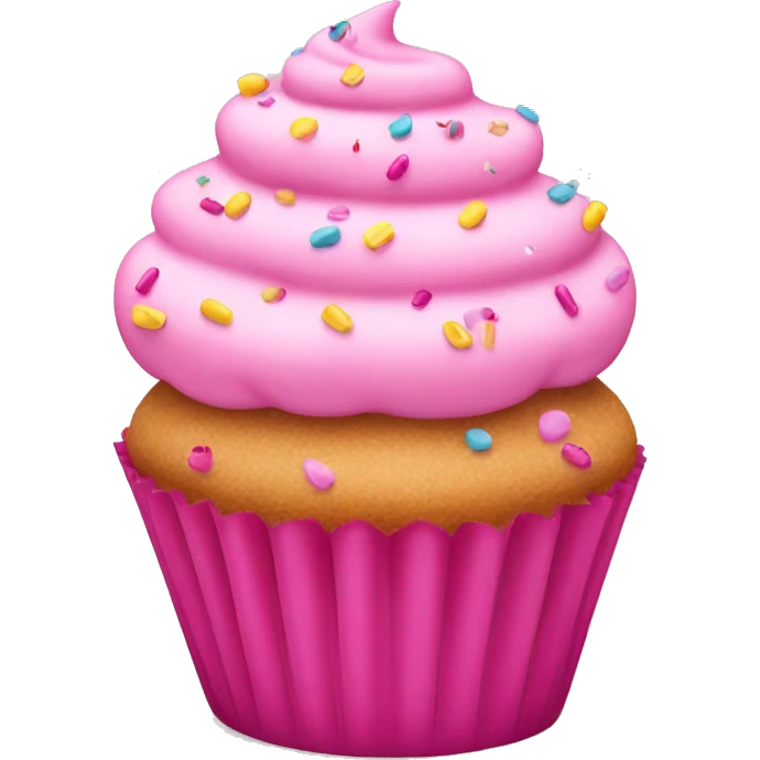 pink cupcake with sprinkles emoji