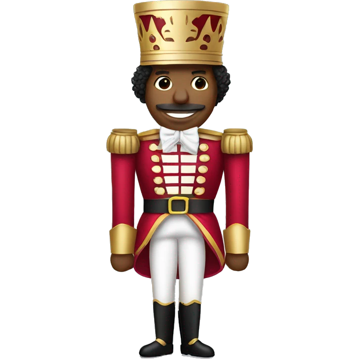 african american nutcracker dressed in pi emoji