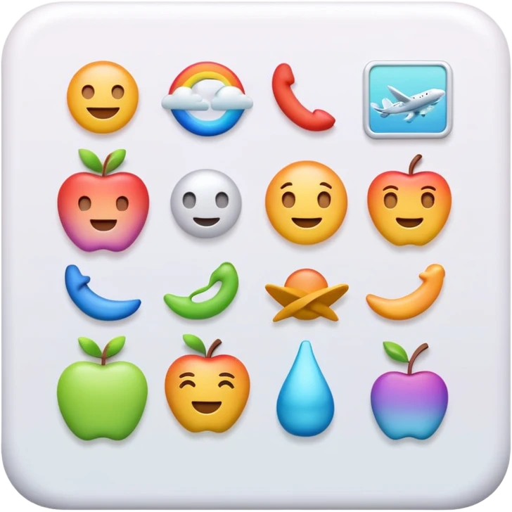 Premium travel moodboard emoji, Apple-style 3D emoji, pastel gradients, minimal travel symbols, calm aesthetic, soft shadows, high-detail, square app icon. emoji
