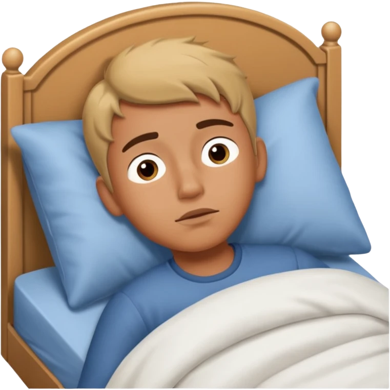 create emoji of a boywho is lying in the bed  in the morning and its time to wake up emoji