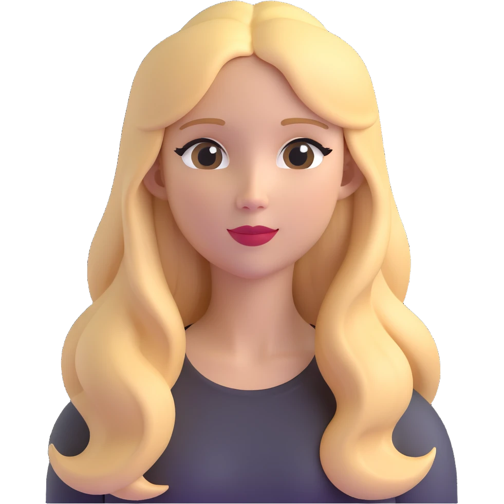woman with long blonde hair emoji