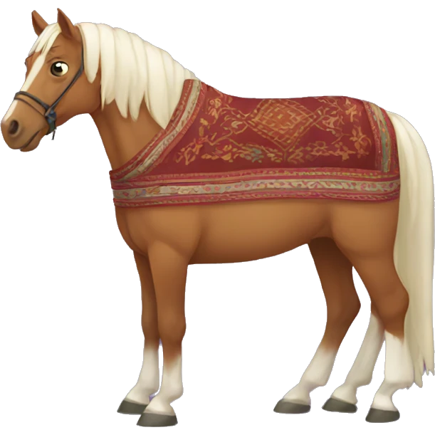Horse with a rug  emoji