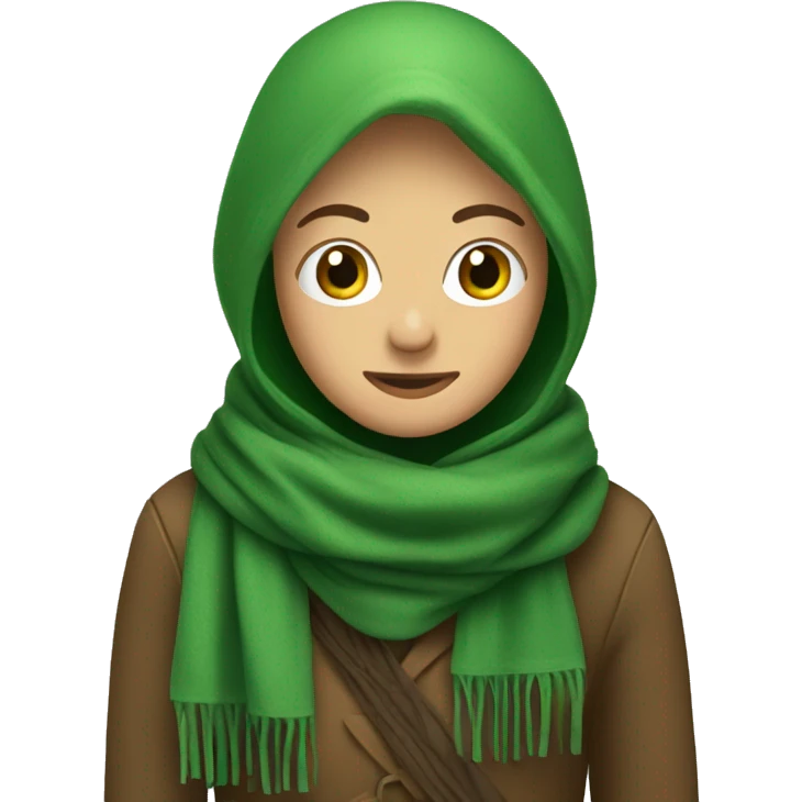 a nightingale in a green scarf emoji
