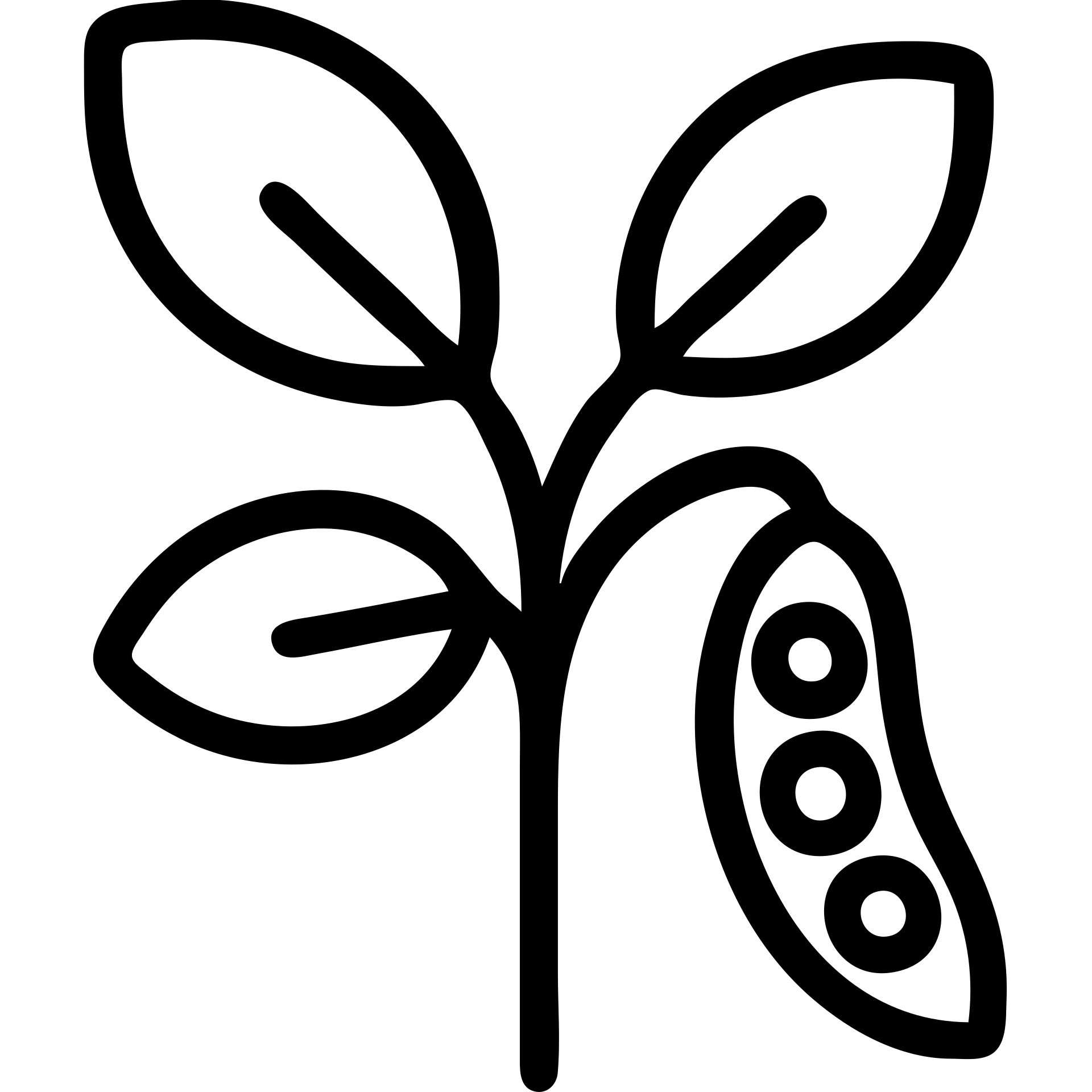 outlined icon of a pigeonpea plant showing leaves and pods emoji