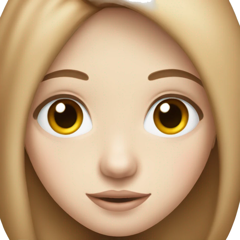 Pale girl with blue eyes and chestnut hair and a nose piercing emoji
