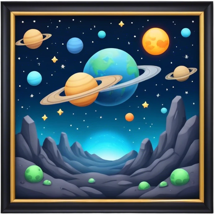 photo of an outer space scene background emoji
