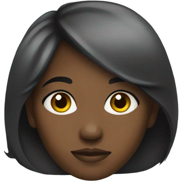 black girl side eyeing  emoji
