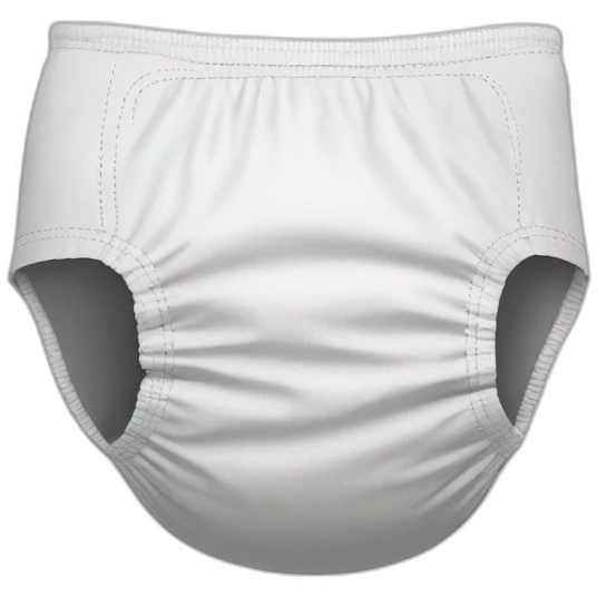 Think plain white adult diaper emoji
