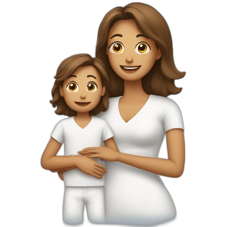 Maman avec son fils et son marié emoji