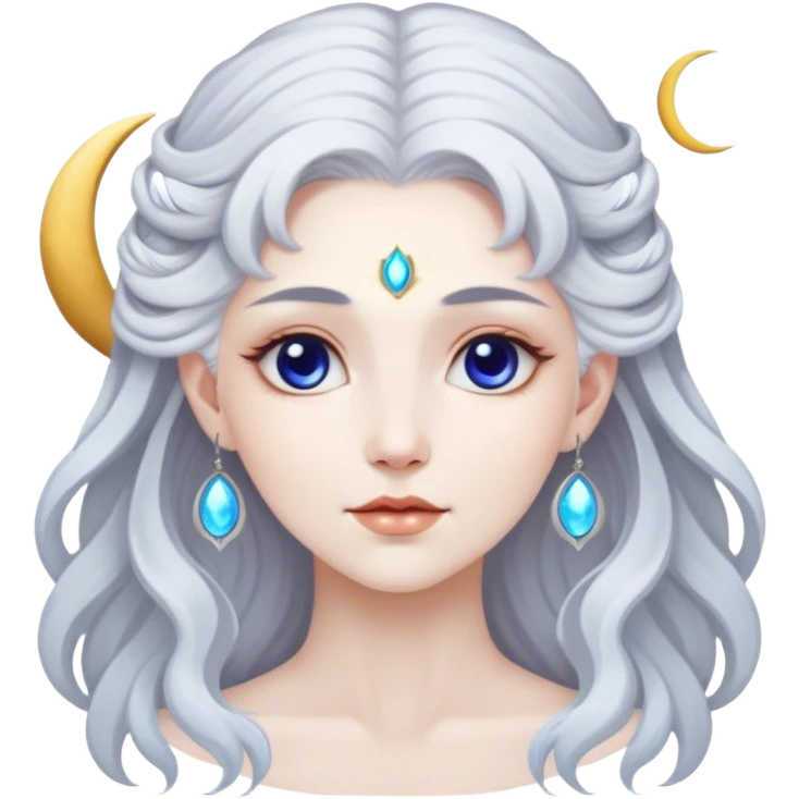 Moon goddess emoji