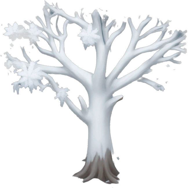 White winter tree aesthetic  emoji