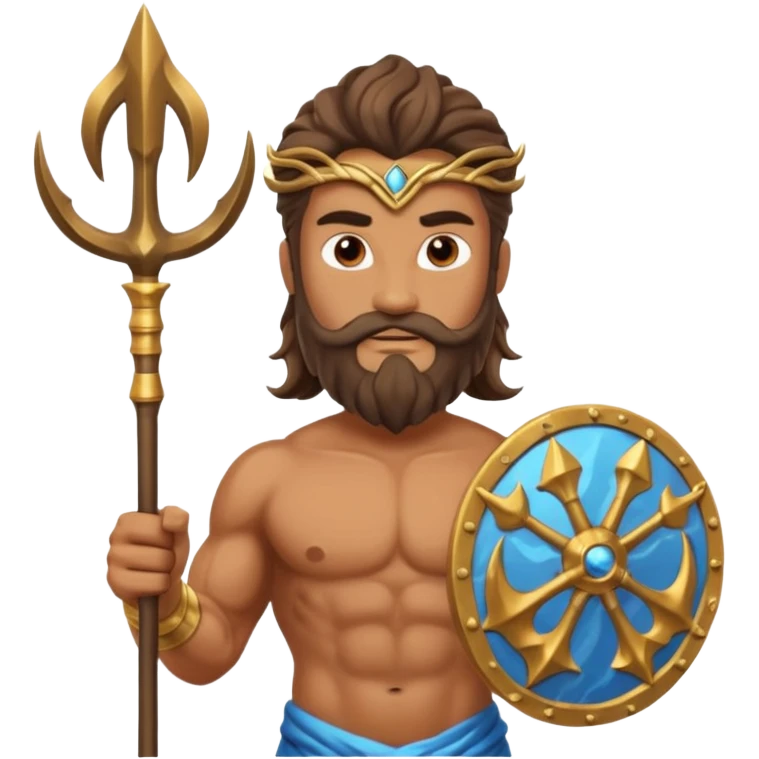 front view Poisedon emoji