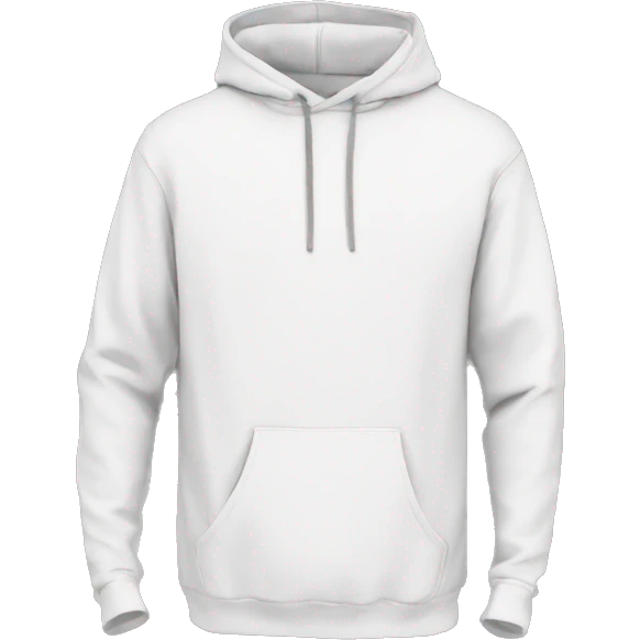 Plain White color pullover hoodie no person emoji