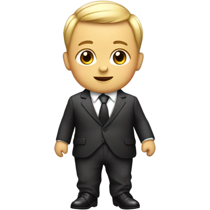 Baby in a suit emoji