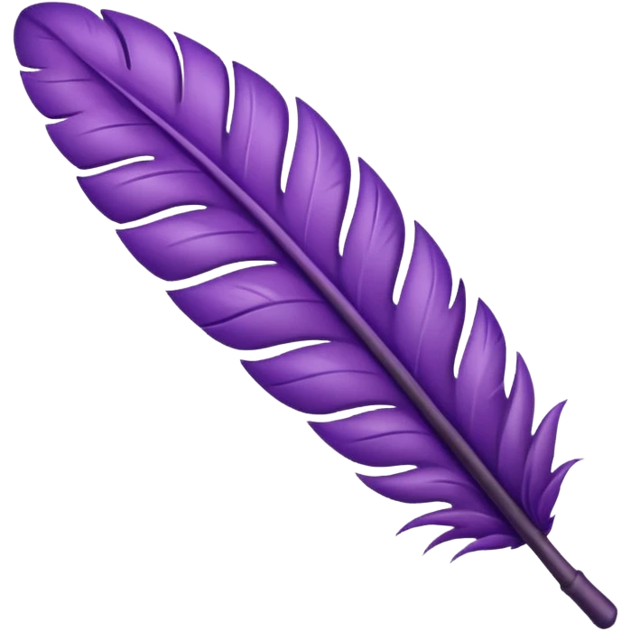 una pluma de morada emoji