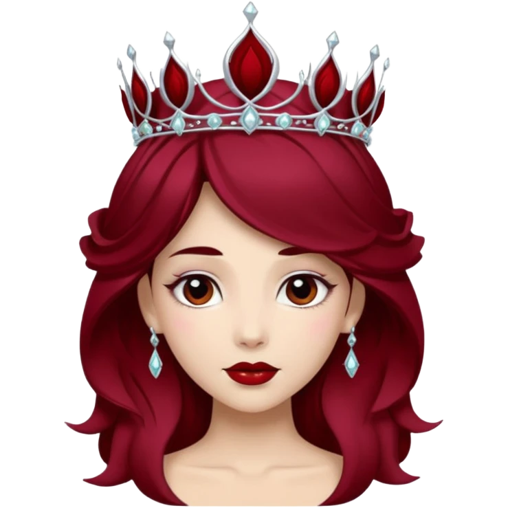 Umbral rose with silver tiara emoji