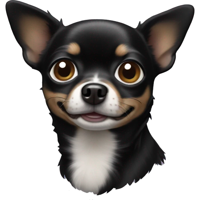 small black dog chihuahua  emoji