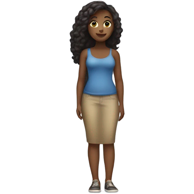 full-length girl with an hourglass figure emoji