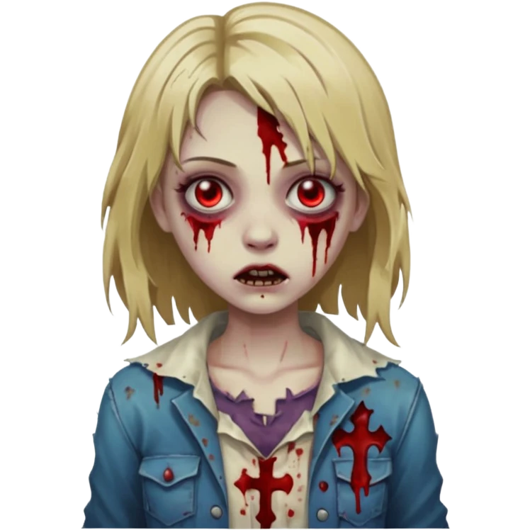 dark blond zombie girl emoji