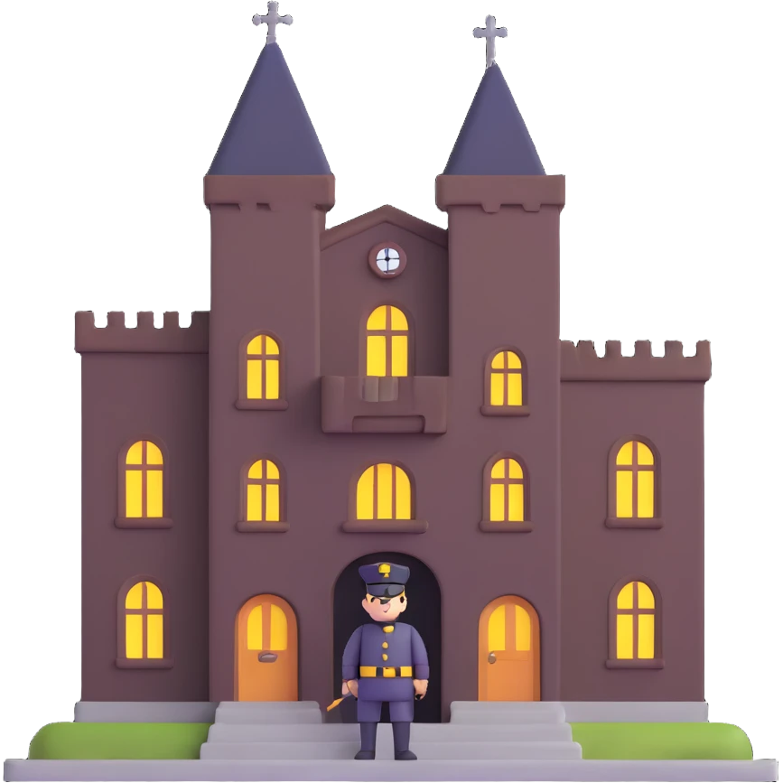 night watchman guarding building emoji