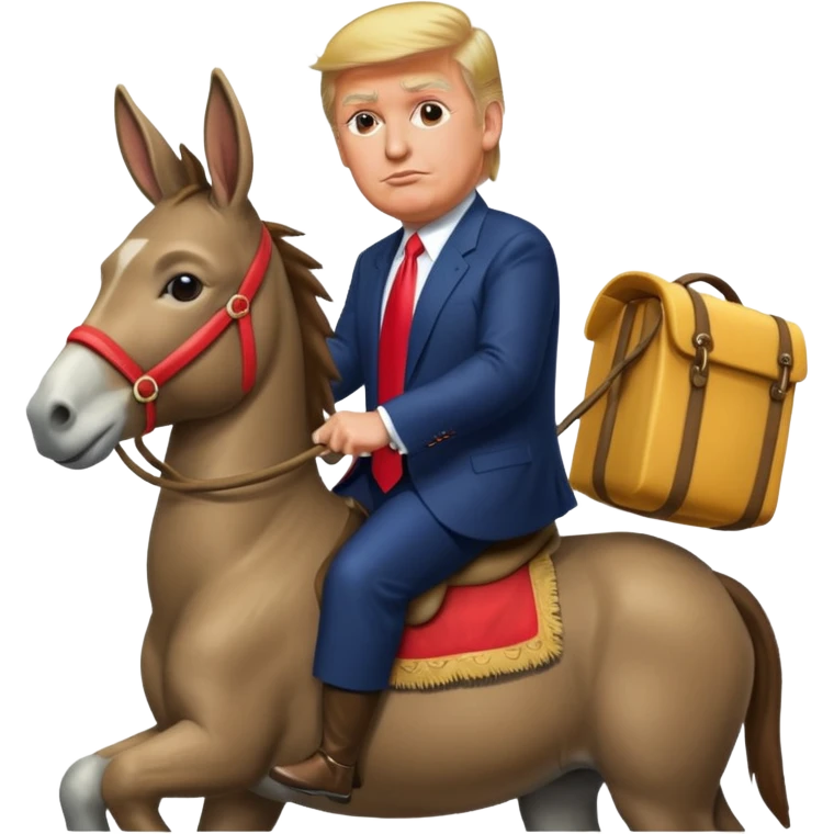 ترامپ سوار بر خر  emoji