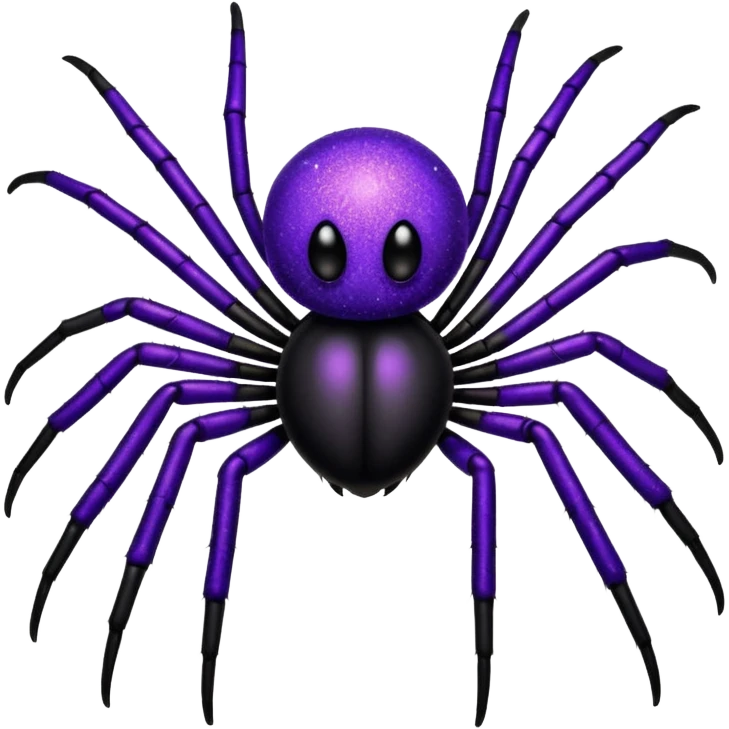 glitter purple and spider emoji