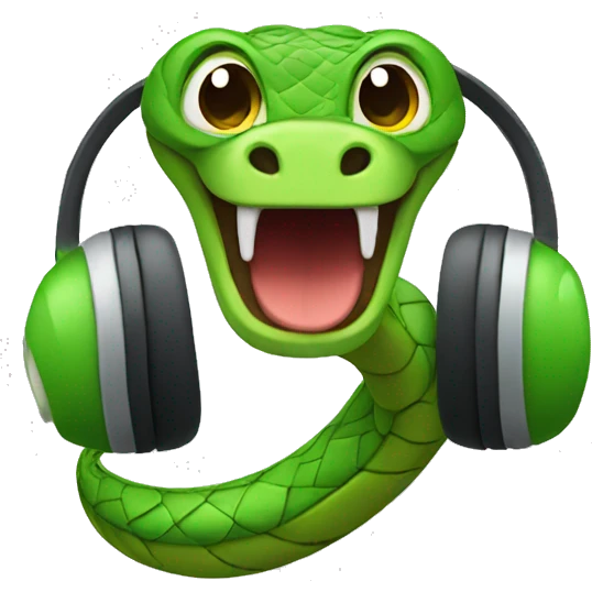 snake wearing earmuffs emoji