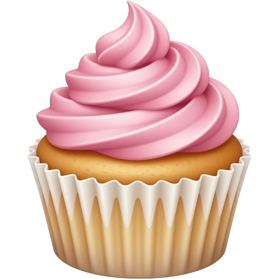 Cupcake with pink icing emoji