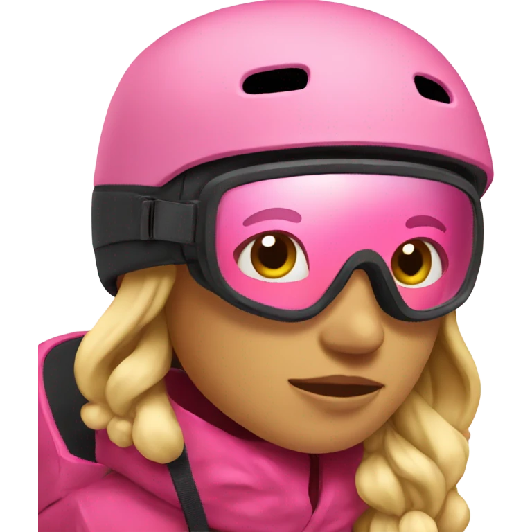 pink snowboarding emoji