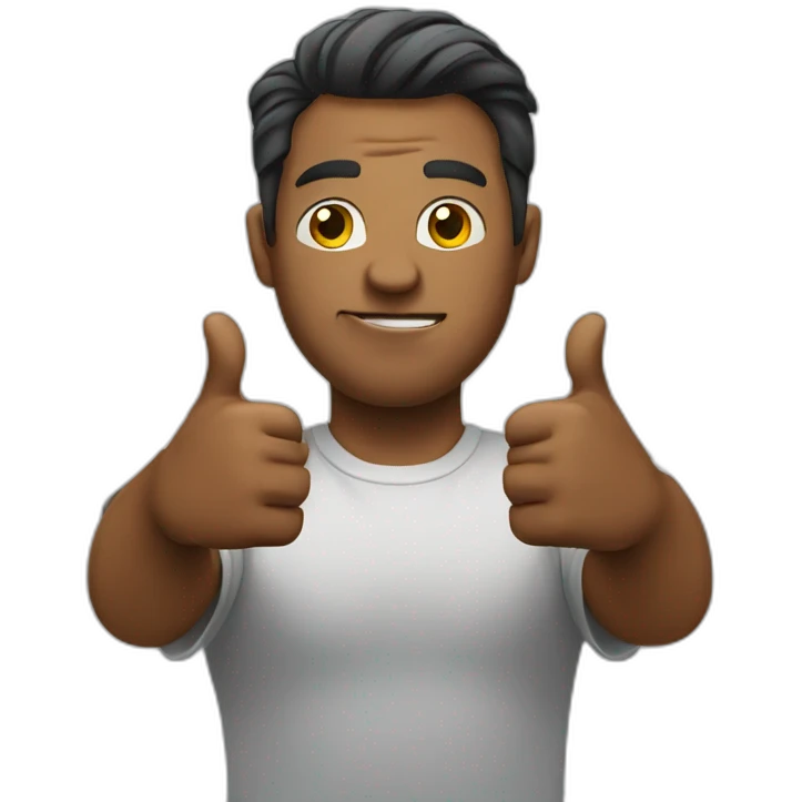 man showing thumbs down emoji