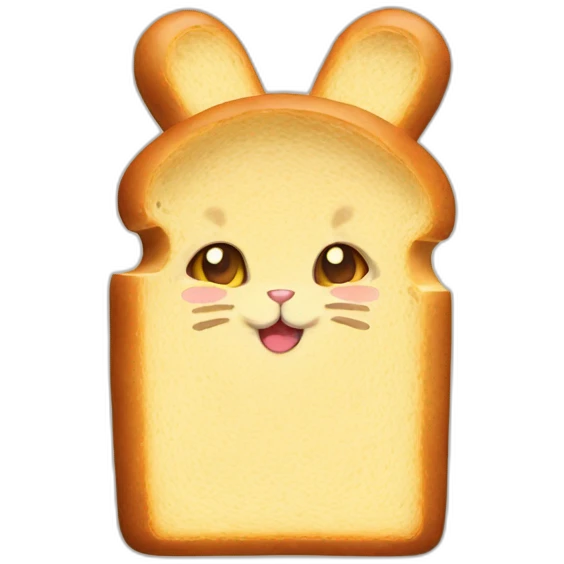 bread with cat ears emoji