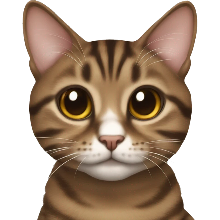 Brown tabby munchkin cat emoji
