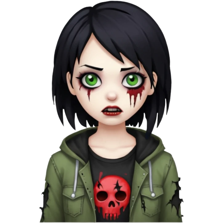 girl zombie emo emoji